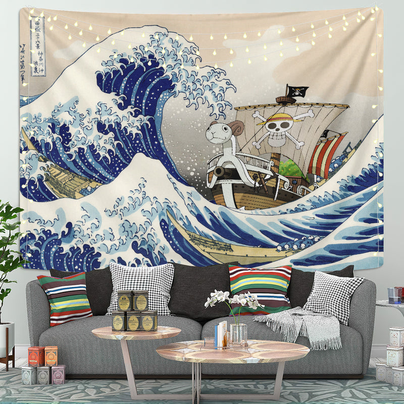 One Peace Anime The Great Wave Tapestry Room Decor
