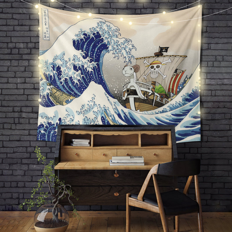 One Peace Anime The Great Wave Tapestry Room Decor