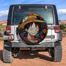 One Piece Luffy Stained Glass Car Spare Tire Cover