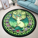 Eevee Evolutions Leafeon Round Rug
