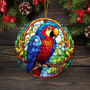 Parrot Stained Stained Glass Mica Ornament Perfect Gift For Holiday