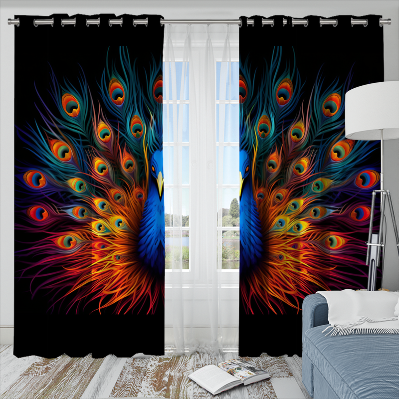 Peacock Window Curtain