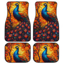 Peacock Stained Glass Car Floor Mats