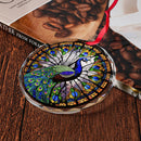Peacock Stained Glass Ornament