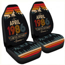Personalized Retro April 1986  Custom Car Seat Covers Decor Protectors