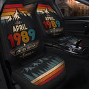 Personalized Retro April 1989 Custom Car Seat Covers Decor Protectors