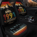Personalized Retro April 1991 Custom Car Seat Covers Decor Protectors