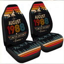 Personalized Retro August 1988 Custom Car Seat Covers Decor Protectors