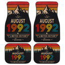 Personalized Retro August 1992 Car Floor Mats
