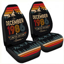 Personalized Retro December 1986 Custom Car Seat Covers Decor Protectors