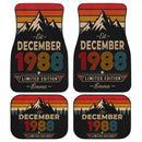 Personalized Retro December 1988 Car Floor Mats