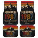 Personalized Retro February 1987 Car Floor Mats