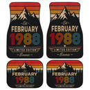 Personalized Retro February 1988 Car Floor Mats