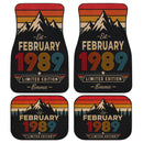 Personalized Retro February 1989 Car Floor Mats
