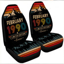 Personalized Retro February 1990 Custom Car Seat Covers Decor Protectors