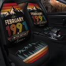 Personalized Retro February 1991 Custom Car Seat Covers Decor Protectors