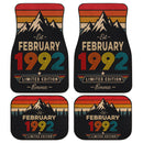 Personalized Retro February 1992 Car Floor Mats