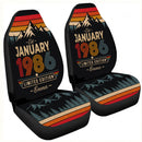 Personalized Retro January 1986 Custom Car Seat Covers Decor Protectors