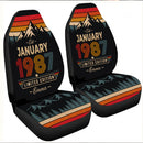 Personalized Retro January 1987 Custom Car Seat Covers Decor Protectors