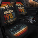Personalized Retro January 1987 Custom Car Seat Covers Decor Protectors