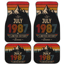 Personalized Retro July 1987 Car Floor Mats