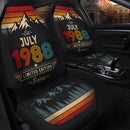 Personalized Retro July 1988 Custom Car Seat Covers Decor Protectors