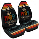 Personalized Retro July 1989 Custom Car Seat Covers Decor Protectors
