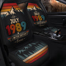 Personalized Retro July 1989 Custom Car Seat Covers Decor Protectors
