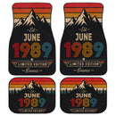 Personalized Retro June 1989 Car Floor Mats
