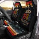 Personalized Retro March 1986 Custom Car Seat Covers Decor Protectors