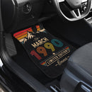 Personalized Retro March 1990 Car Floor Mats