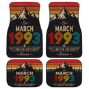 Personalized Retro March 1993 Car Floor Mats