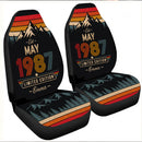 Personalized Retro May 1987 Custom Car Seat Covers Decor Protectors