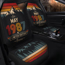Personalized Retro May 1987 Custom Car Seat Covers Decor Protectors