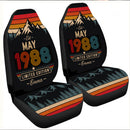 Personalized Retro May 1988 Custom Car Seat Covers Decor Protectors