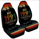 Personalized Retro May 1991 Custom Car Seat Covers Decor Protectors