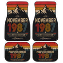 Personalized Retro November 1987 Car Floor Mats