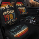 Personalized Retro November 1987 Custom Car Seat Covers Decor Protectors