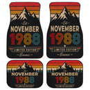 Personalized Retro November 1988 Car Floor Mats