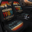 Personalized Retro November 1989 Custom Car Seat Covers Decor Protectors