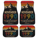 Personalized Retro November 1990 Car Floor Mats