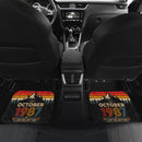 Personalized Retro October 1987 Car Floor Mats