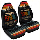 Personalized Retro October 1988 Custom Car Seat Covers Decor Protectors