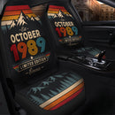 Personalized Retro October 1989 Custom Car Seat Covers Decor Protectors