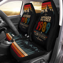 Personalized Retro October 1989 Custom Car Seat Covers Decor Protectors
