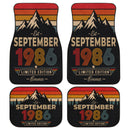 Personalized Retro September 1986 Car Floor Mats