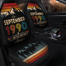 Personalized Retro September 1990 Custom Car Seat Covers Decor Protectors