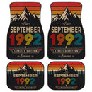Personalized Retro September 1992 Car Floor Mats