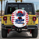 Philadelphia Phillies Car Spare Tire Cover With Camera Hole