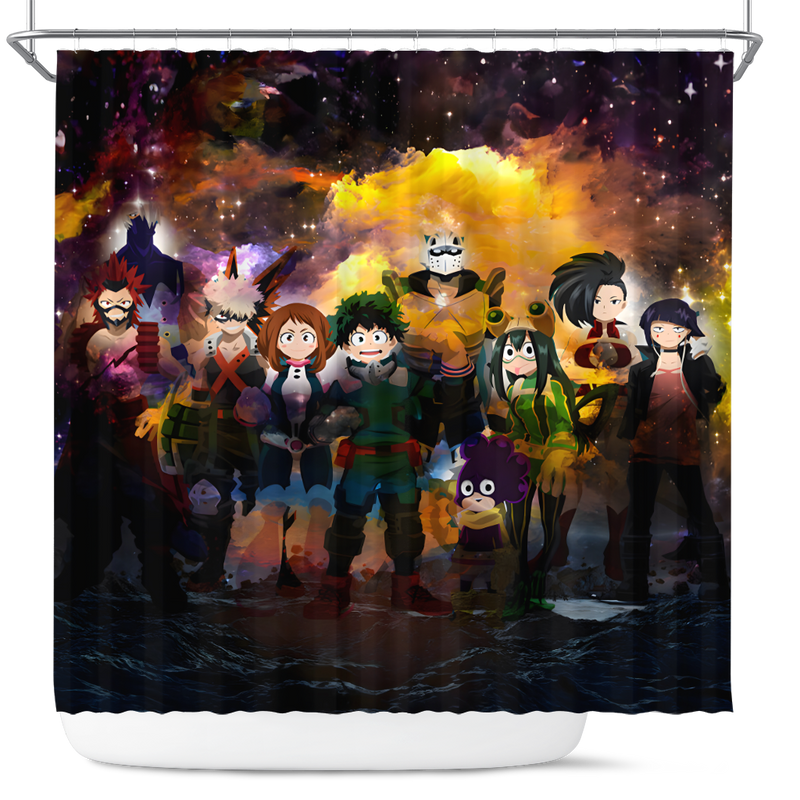 Pieces My Hero Academia Anime Christmas Shower Curtain